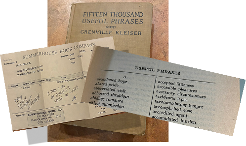 Book and receipt from 1983